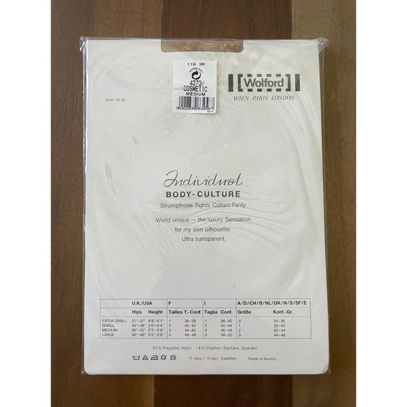 New Wolford Individual Body Culture Medium Nude - Picture 2 of 2